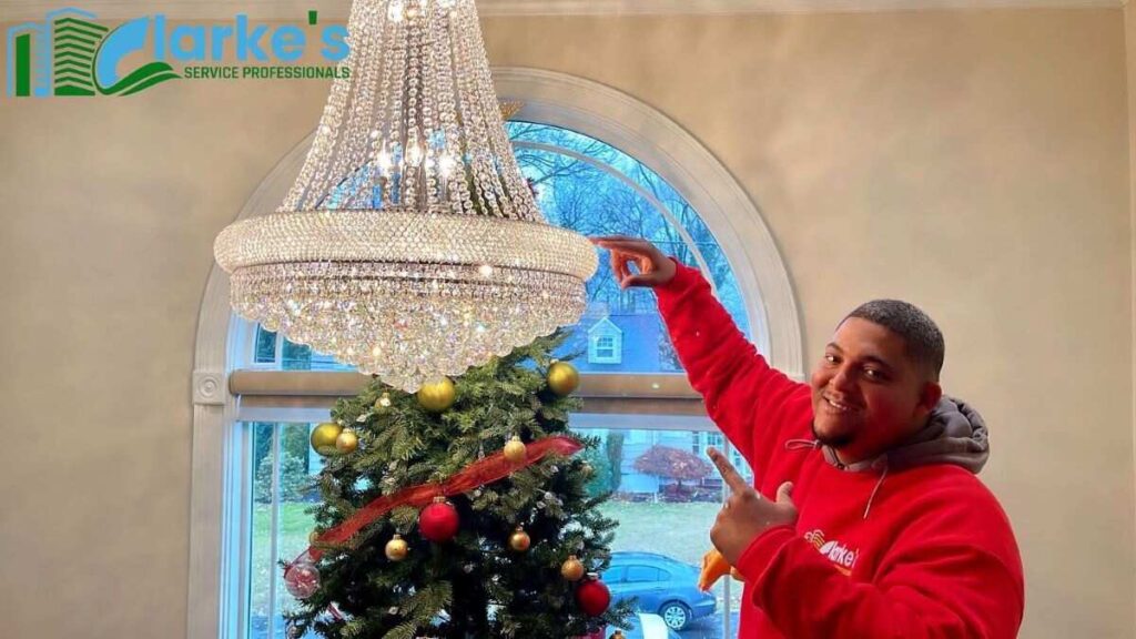 Residential chandelier cleaning service